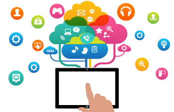 graphic with various social media icons 